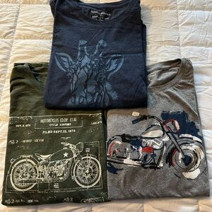 Men's Banana Republic Graphic T-Shirt Set - Blue, Green, Gray